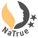 Логотип NaTrue и две звездочки: для натуральной косметики с био-ингредиентами - должны соответствовать требованиям к натуральной косметике и, кроме того, должны содержать как минимум  15% натуральных веществ химически не модифицированы и до 15% практически натуральных веществ